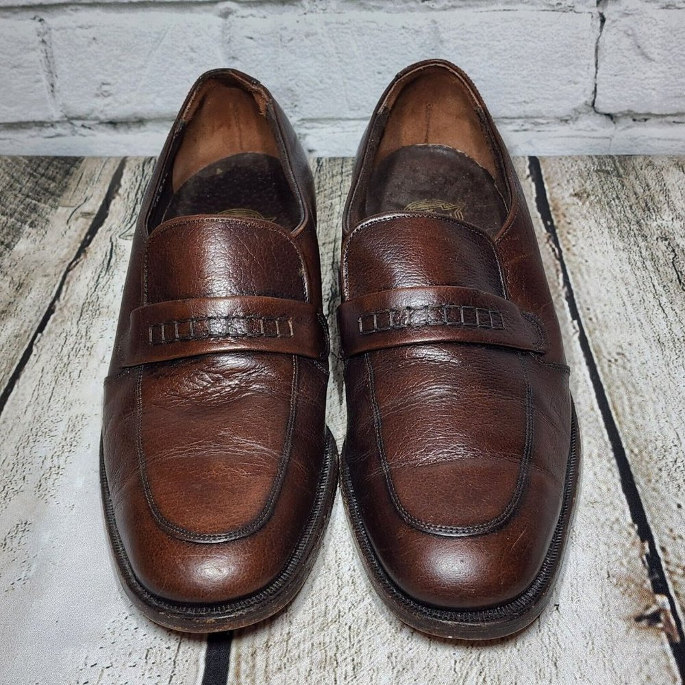 Vintage Florsheim Brown Leather Loafers Size 7 1/2 D
